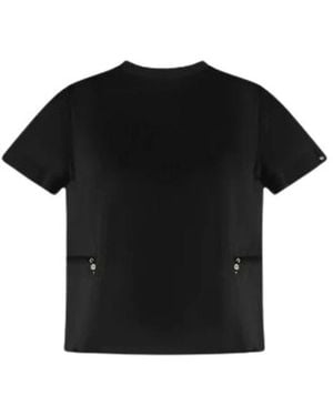 Herno Schickes T-Shirt Aus Baumwolljersey Und Neuem Techno-Taft - Schwarz
