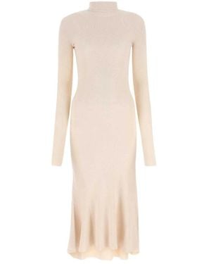 Balenciaga Knitted Dresses - Natural
