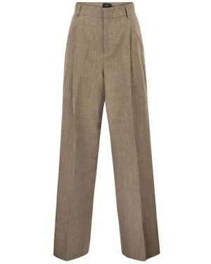 Fay Wide Trousers - Natural