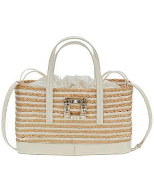 Roger Vivier Viv' Skate Shopping Bag - Mettallic