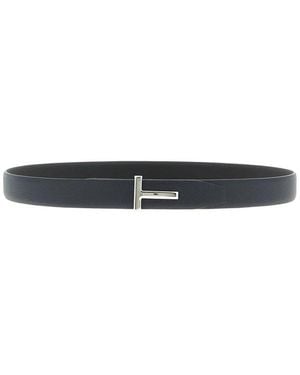 Tom Ford Hammered Reversible Belt - Blau