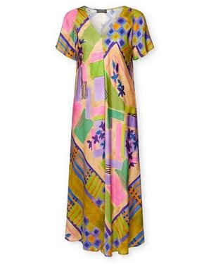 Elena Miro Bedrucktes Midikleid - Grün