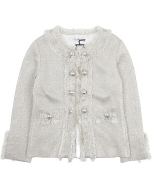 Charlott Jassen ,Grijs ,Light Jacket - Wit