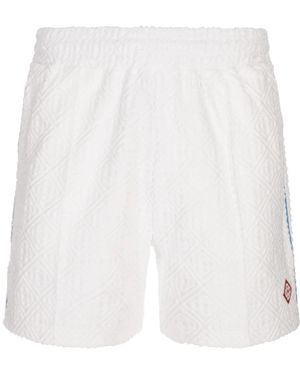 CASABLANCA Weiße Freizeitshorts Mischung Elastan