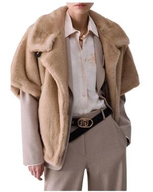 Liu Jo Faux Fur & Shearling Jackets - Brown