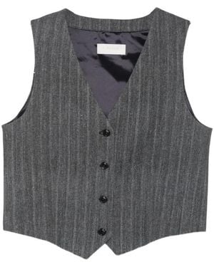 Circolo 1901 Jassen ,Grijs ,Katoen Fd 4129 Pinstripe Vest