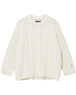 HEYANNO Round-Neck Knitwear - White