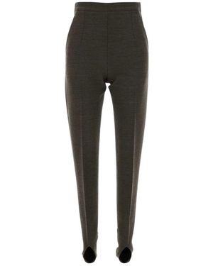 Jil Sander Broeken ,Bruin ,Wol Modieuze Pantalon Van Wolmix Met Stretch - Zwart