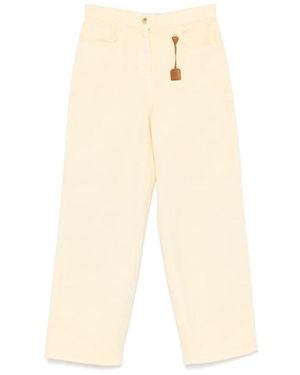 Elisabetta Franchi Straight Pants - Natural