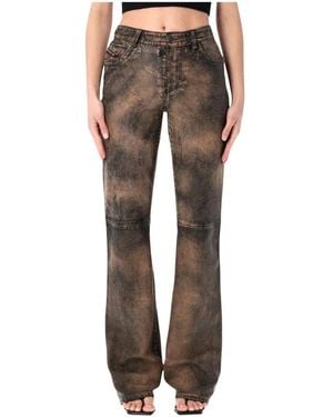 DIESEL L-Ysa Eco Leather Pant - Grau