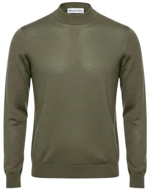 Roberto Collina Merino Stehkragenpullover - Grün