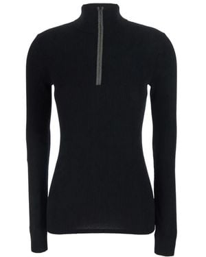 Brunello Cucinelli Monili Rollkragenpullover - Schwarz