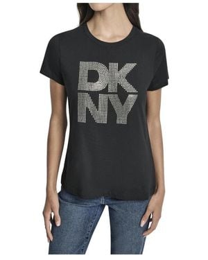 DKNY Stacked T-Shirt - Zwart