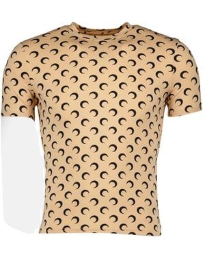 Marine Serre T-Shirts - Natural