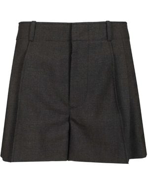DURAZZI MILANO Shorts Mit Gürtelschlaufen Und Tailliertem Schnitt - Schwarz