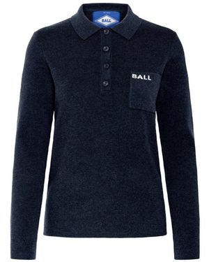 Ball Round-Neck Knitwear - Blue