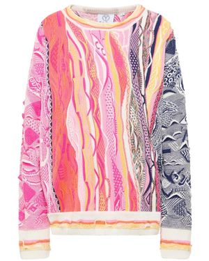 carlo colucci Gemütlicher Oversize Strickpullover - Weiß