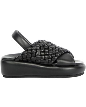 Strategia Flat Sandals - Black