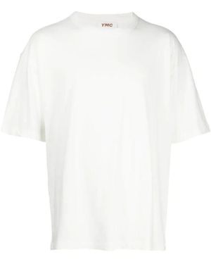 YMC Bio-Baumwoll-T-Shirt Mit Halblangen Ärmeln - Weiß