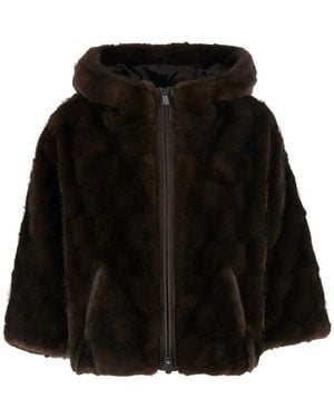 Pinko Faux Fur &Amp; Shearling Jassen - Zwart