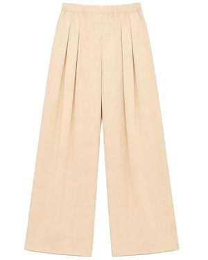 Marc Ellis Wide Trousers - Natural