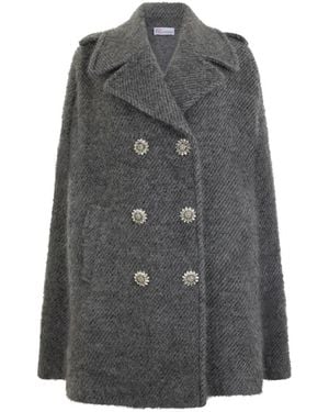 RED Valentino Double-Breasted Coats - Grey