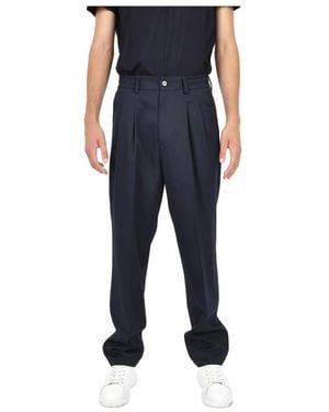 Low Brand Straight Trousers - Blue