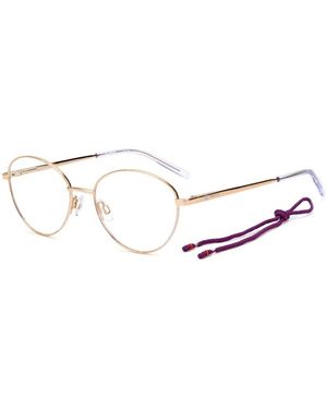 Missoni Paarse Metalen Frame Bril Met Wijzerplaat - Wit