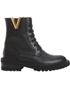 Via Roma 15 Lace-Up Boots - Black