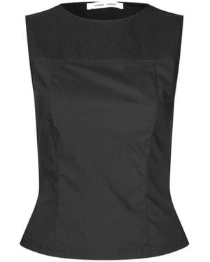 Samsøe & Samsøe Tops ,Zwart ,Katoen Sathea Top