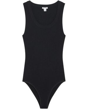 Alaïa Mouwloze Bodysuit Van Geribbelde Knit - Blauw