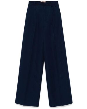 Twinset Straight Trousers - Blu