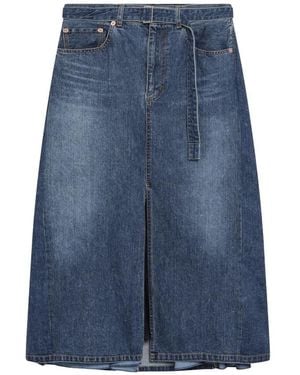 Sacai Denim Skirts - Blue