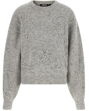 ROTATE BIRGER CHRISTENSEN Round-Neck Knitwear - Grey