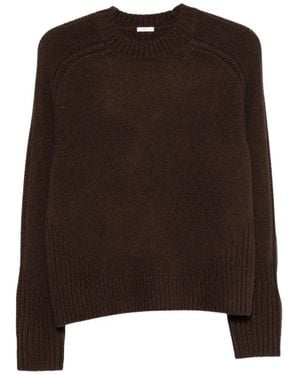 JOSEPH Ribbed Crew Neck Knit - Bruin