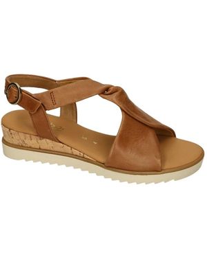 Gabor Schoenen ,Bruin ,Leer 62.751.53 Comfort Sandalen