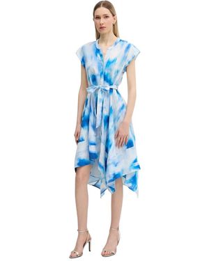 DKNY Flared Midi Jurk - Blauw