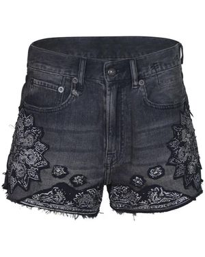 R13 Short Shorts - Blauw