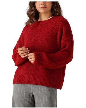 Object Rode Gebreide Pullover Voor Vrouwen - Rood