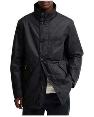 Barbour Jassen ,Blauw ,Katoen Modern Powell Waxed Jacket - Zwart