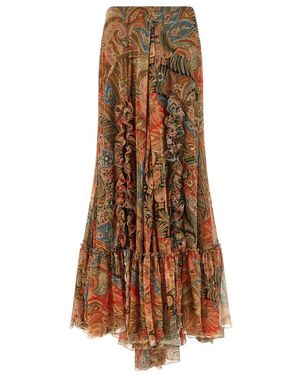 Etro Maxi Skirts - Brown