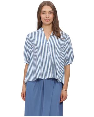 JAPANTKY Billy Dessin Blouse - Blauw
