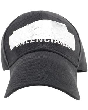 Balenciaga Accessoires ,Zwart ,Katoen Tape Back Cap