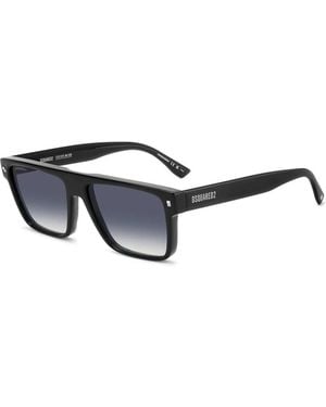 DSquared² Rechthoekige Gradient Bold Zonnebril - Zwart