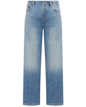 Gucci Heldere Blauwe Denim Katoenen Jeans