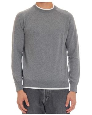 Eleventy Round-Neck Knitwear - Grey