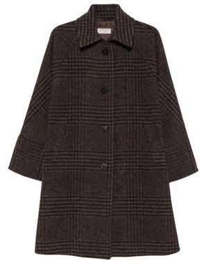 Alberto Biani Wollmantel Midi - Schwarz