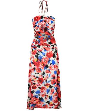 Nineminutes Kleedjes ,Veelkleurig ,Polyester Jurk Vrouw - Rood