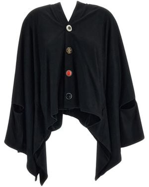 Junya Watanabe Wool Knit Cape - Zwart