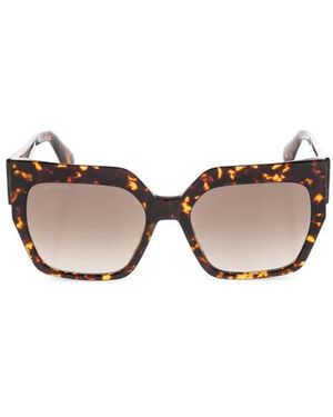 Etro Accessoires ,Bruin ,Oversized Square Zonnebril